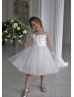 Ivory Lace Tulle Flower Girl Dress Baptism Dress Ivory Lace Tulle Flower Girl Dress Baptism Dress